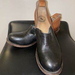 Gee WaWa Womens Leather Mule Heels Size 9.5