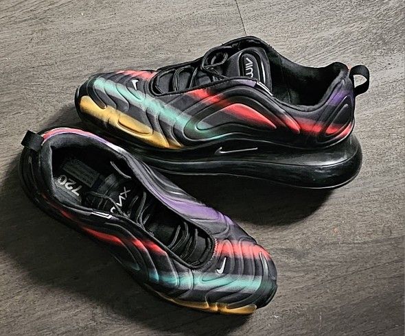 Men's Size 10 NIKE AIR MAX 720 Black Red Yellow Green Purple