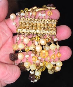 VINTAGE' MULTI STRAND BEADED BRACELET