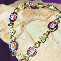 Vintage Millifiori Mosaic Bracelet.