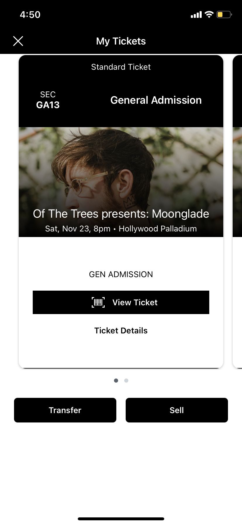 Of The Trees Tickets Nov 23 (2 Tickets)