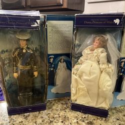 Prince Charles and  Princess Diana Vintage Dolls