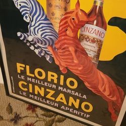 Florida And Cinzano Matted Wall Fram Art