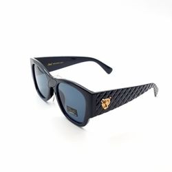 Giselle Ladies Sunglasses Black Frames With Blue Smoke Lenses New With Tags