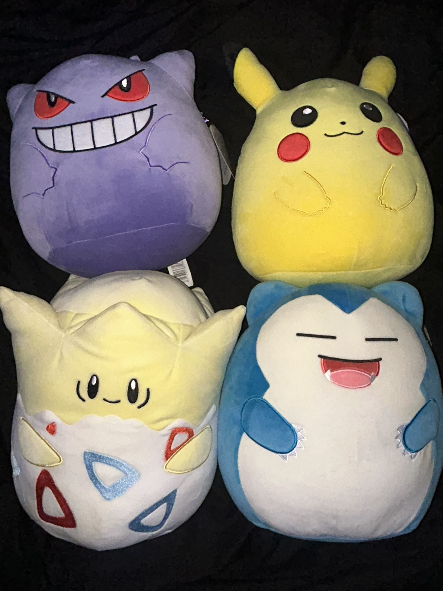 Pokemon Squishmallows! - 10 Inch Gengar, Pikachu, Togepi, Snorlax