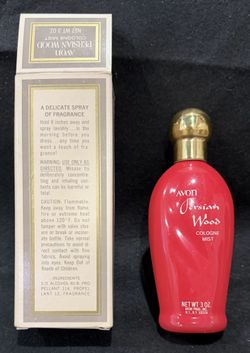 Avon Persian Wood Cologne Mist, 1960s Vintage, Red Bottle, 3 oz, with Box