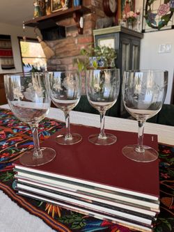 Princess House Heritage Crystal Wine Goblets