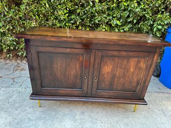 Dark Wood Two-Door Sideboard Cabinet
