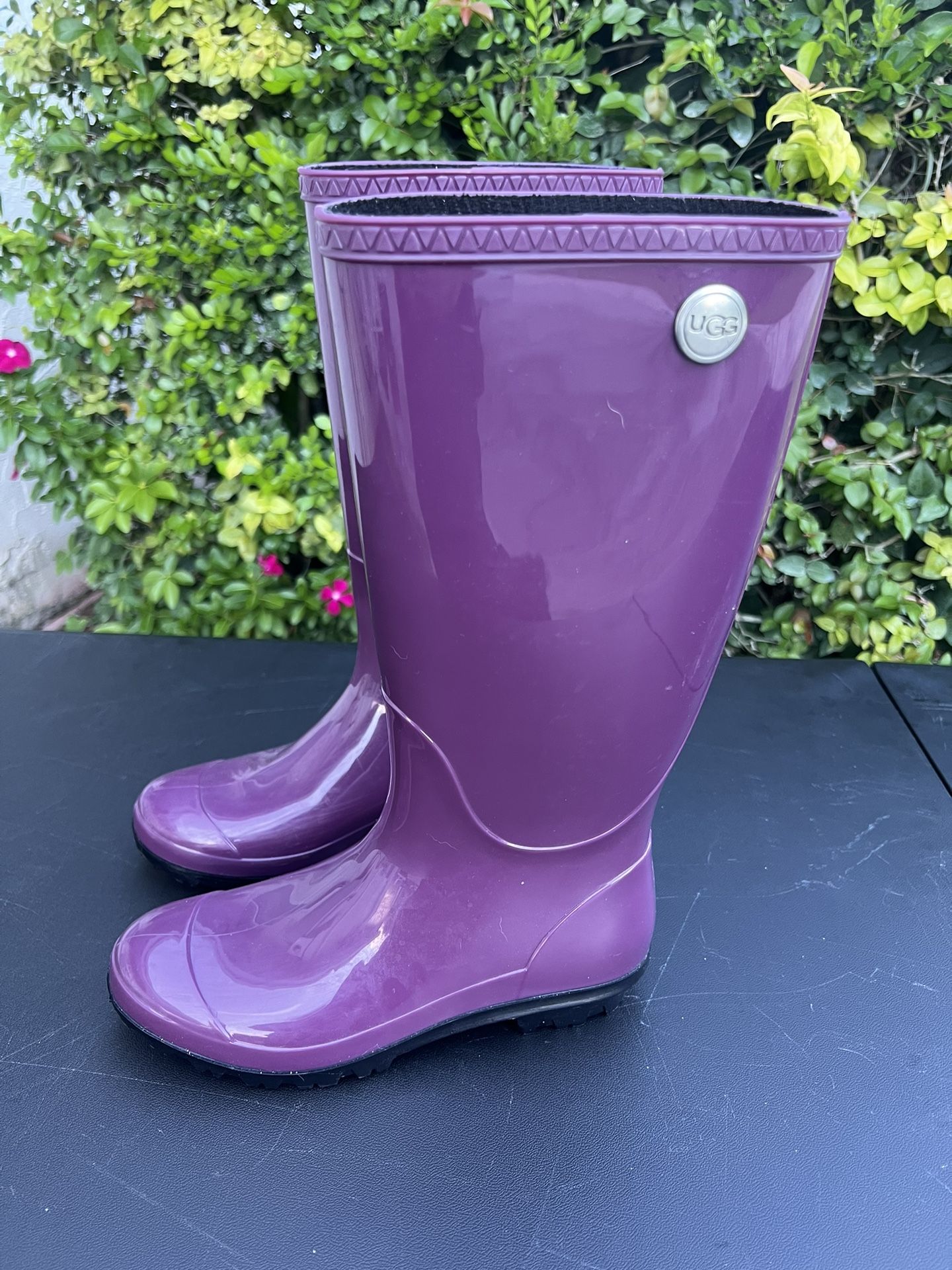 UGG Australia Women's Shaye Rain Boots - Purple , US Size 6