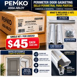📦 PEMKO 303AV3684 — BOX OF 10 KITS — $399 Commercial Door Perimeter Gasketing / Sello Perimetral para Puertas ✨ NEW / NUEVOS — BOX OF 10 SETS 36” W