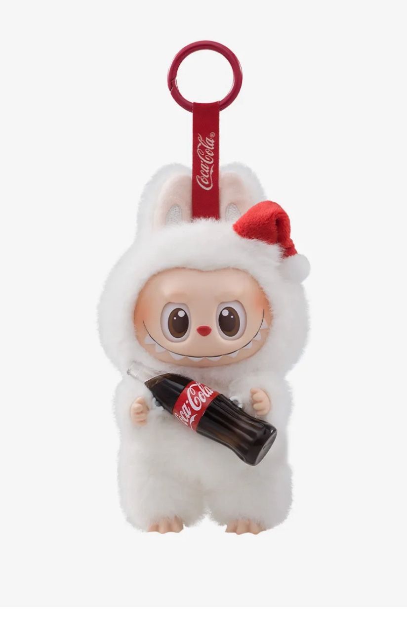 standing coke labubu real with box/ card 