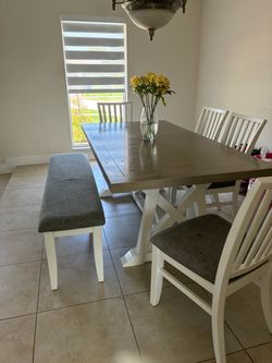 Dining room table and chairs