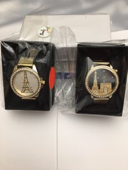 Women Set Of 2 Watch Towel Eifferl  Gold Black 