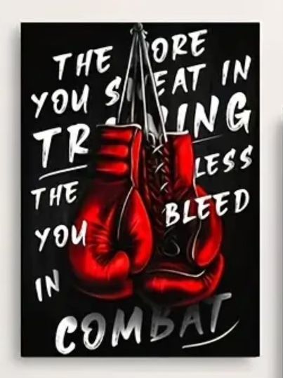 Motivational Boxing Canvas Poster
