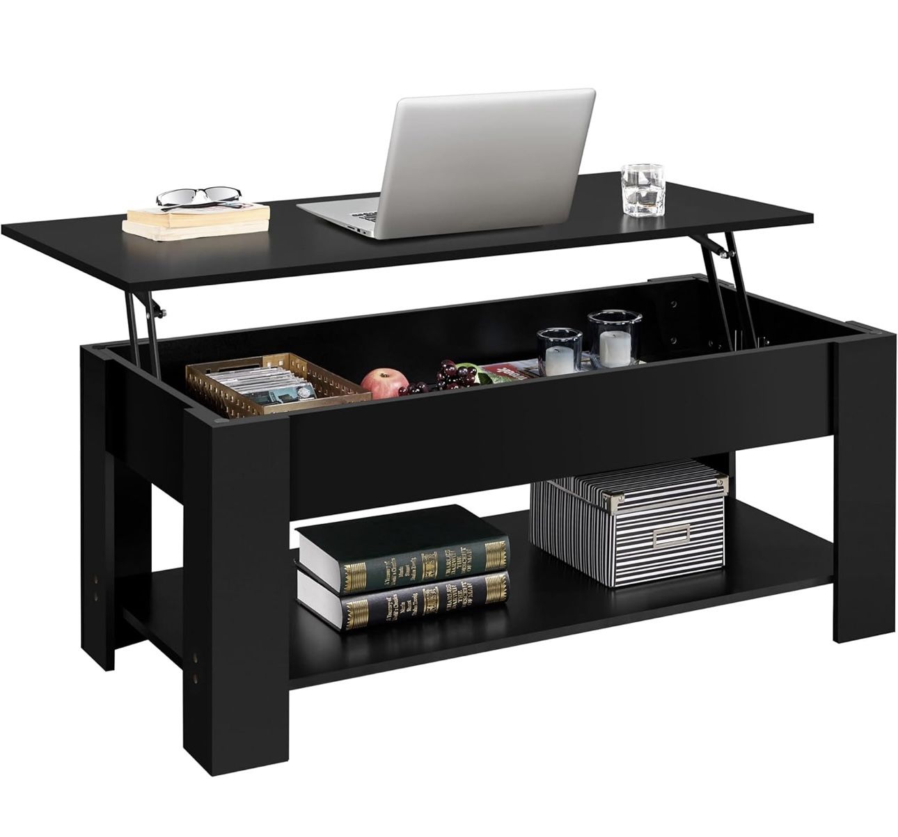 Black Coffee Table (table Top With Storage