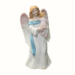 Vintage Home Interior HOMCO Guardian Angel & Baby 1434 Porcelain Figurine