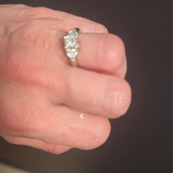 14k White Gold 1.5 Karat Diamond Engagement Ring 