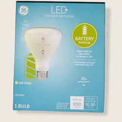 BRAND NEW! G&E LED+ Battery Backup Bulb 65W BR30