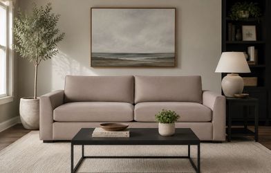 LoveSac Snugg 2-Cushion Sofa (Tuscan Taupe Vivid Velvet) (Floor Model) ❤️