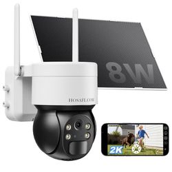 Wireless Solar Security Camera 2K Night Vision AI Motion 2-Way Audio IP66