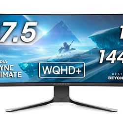 Alienware Ultrawide Curved Gaming Monitor 38 Inch, 144Hz Refresh Rate, 3840 x 1600 WQHD , IPS, NVIDIA G-SYNC Ultimate, 1ms Response Time, 2300R Curvat