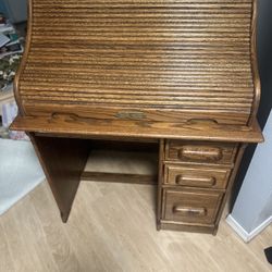 Vintage Oak Bentwood Roll-Top Desk – $500 OBO
