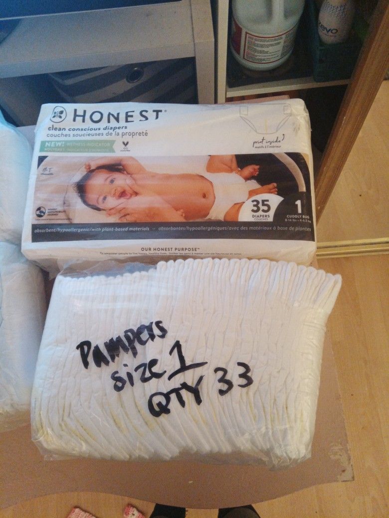 Size 1 Diaper Lot