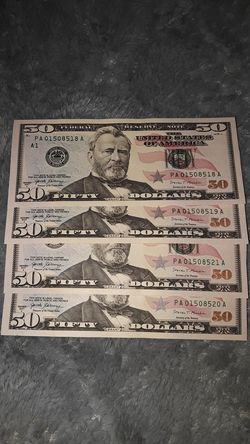 Uncirculated $50 bills