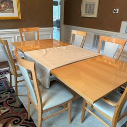 Dining Room Set(Table, Six Chairs And BUFFET) 
