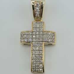 14k gold 2ctw vs diamonds cross