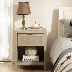 New Rattan Nightstand/Side Table