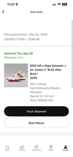 Jordan 4 brick by brick size 13