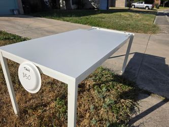 Ikea Vangsta Table - White Rectangler Table/ with extender