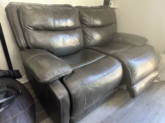 Real Leather Recliner Sofa 