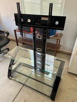 Glass tv stand