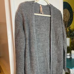 Gray Knit Cardigan