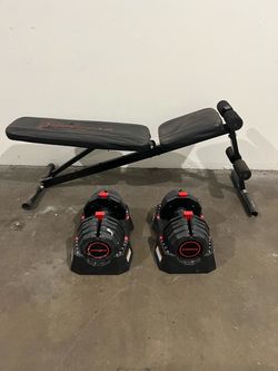 Weight Bench Press with Dumbbell Adjustable Weights 10-50lb