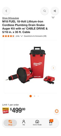 Milwaukee plumbing drain snake