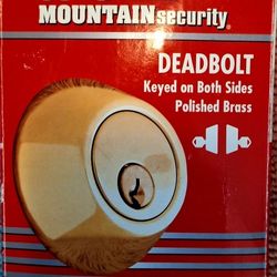 Mountain Security Deadbolt Key On Both Sides