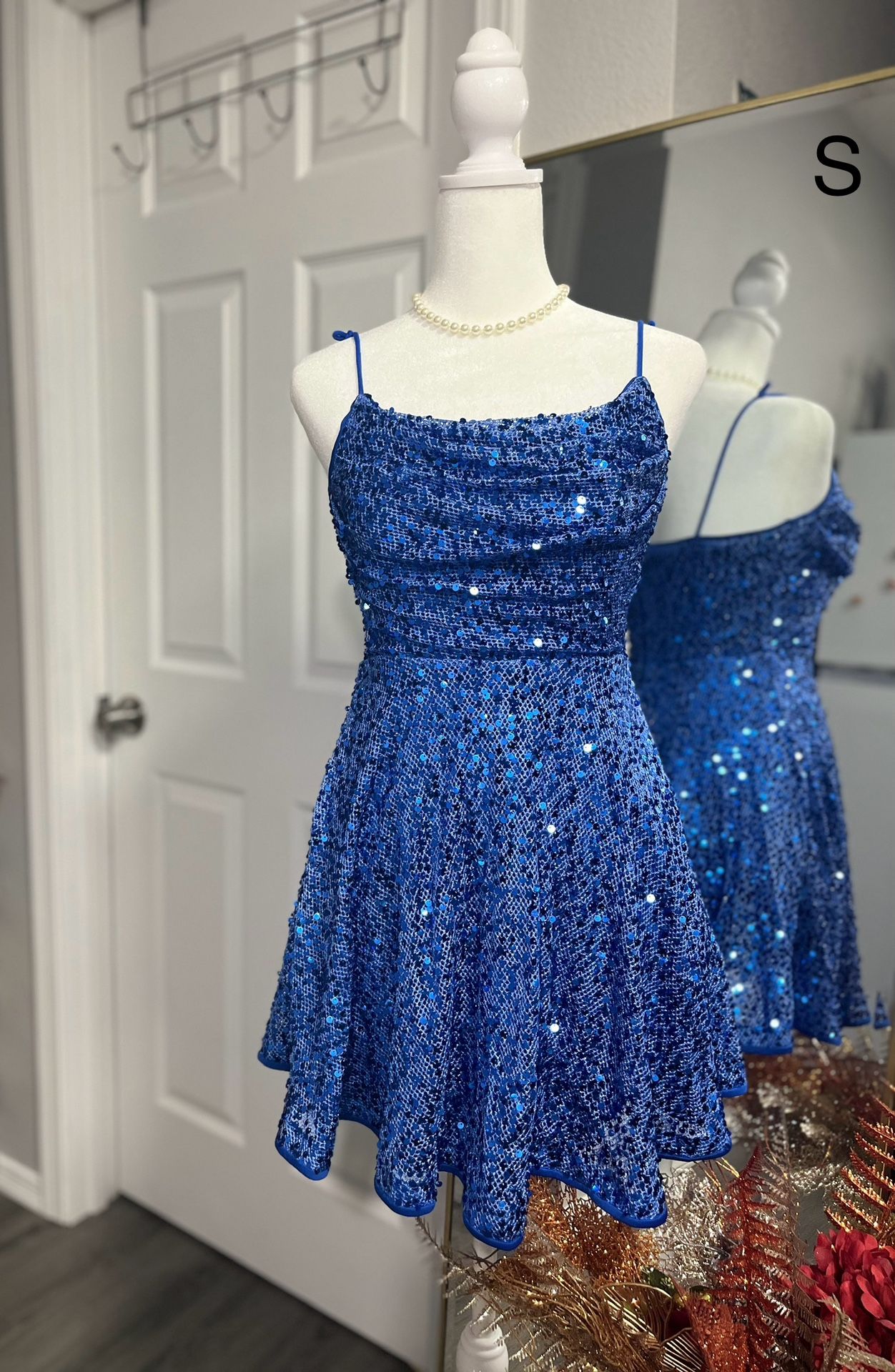 Sequinned Strap Dress