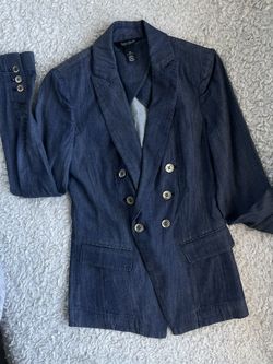 White House Black Market Womens Blazer Jean Color 