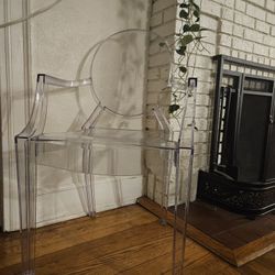 Kartell Style Louis Ghost Clear Throne Dining Armchair