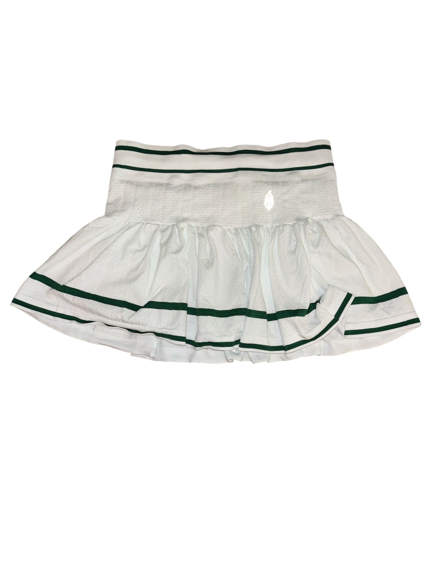 Free People white and green striped mini skirt