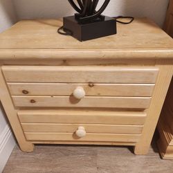 Real Wood Night Stands (2) And Dresser (1)