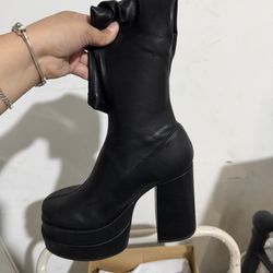 Steve Madden Black Platform Boots
