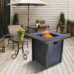 28 In Gas Fire Pit In Box Brand New 