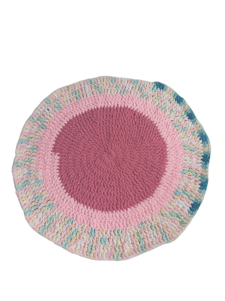 Handmade Crochet Circle Area Rug