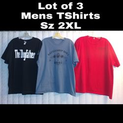 LOT OF 3 MENS TSHIRTS SIZE 2XL