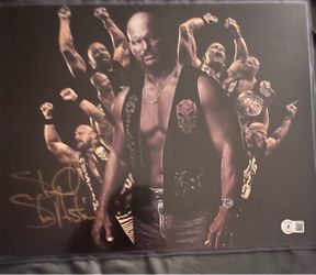 WWE Stone Cold Steve Austin signed 11x14 Certified