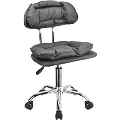 JOSTZHXIN Stool Backrest, Thick Seat Padding, Heavy Duty Home Office Wheelchair, Adjustable Height Swivel Chair for Nail Salon, Spa, Massage, Tattoo W
